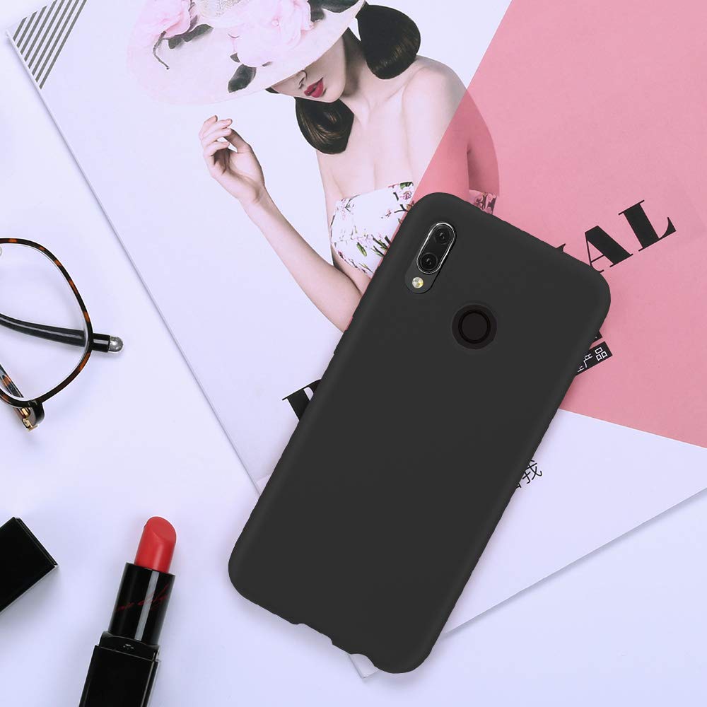 JASBON Coque pour Huawei P20 Lite Coque Silicone Gel Souple Housse Etui de Protection Anti Choc pour Huawei P20 Lite - Noir