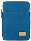 Kinmac Blue Canvas Waterproof Vertical Style Laptop sleeve bag case for 11.6 inch-12.5 inch laptop and Macbook 12 inch and 2016 New Macbook Pro 13 With & Without Touchbar
