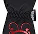 ANDORRA Kids Premium Weather-proof Thinsulate Snow Mittens, Ladybird Print,XS,Black/Ladybird