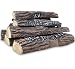Regal Flame 10 Piece Set of Ceramic Wood Large Gas Fireplace Logs Logs for All Types of Indoor, Gas Inserts, Ventless & Vent Free, Propane, Gel, Ethanol, Electric, or Outdoor Fireplaces & Fire Pits.