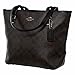 COACH F34603 ZIP TOP TOTE IN SIGNATURE CANVAS Brown Black 