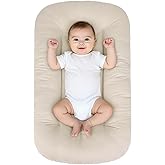 Baby Lounger for Infants Babies 0-24 Months, Bionic Organic Lounger, Soft Cotton Breathable Infant Floor Seats & Loungers for Newborn Baby Shower Gifts (Livid)