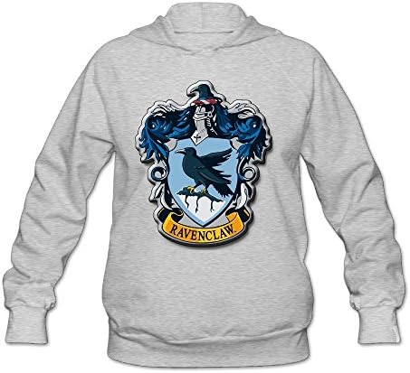 XINXINPOK HARRY POTTER Magnet Ravenclaw Crest Women's Cotton Hoodies Sweatshirt Ash