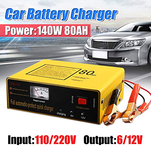 Shentesel Automatic Intelligent Car Vehicle Motorcycle Battery Charger 6V/12V 80AH 140W - Yellow - Thumbnail 3