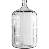 Italian Carboy 5 Gallon | Clear Fermenter for Wine, Beer and Kombucha | Reusable 5 Gallon Glass Carboy for brewing and storage | Glass Carboy 5 Gallon opening fits a #7 stopper - sold separately