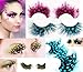 Hitece@ New 3 pairs Deluxe Party Feather False Eyelashes Eye Lashes For Halloween Party