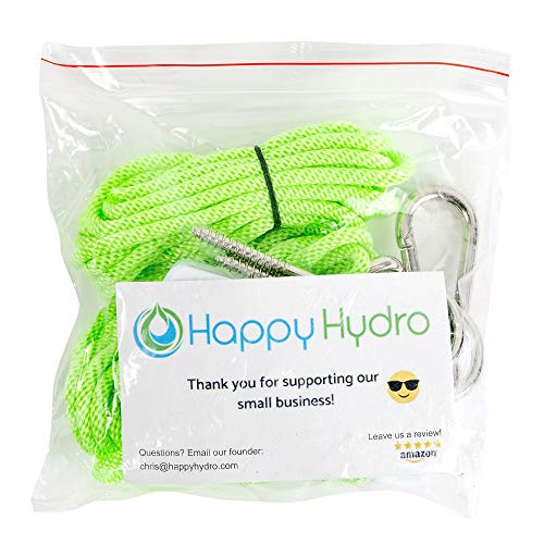Happy Hydro - Ratchet Light Hanger - Heavy Duty 1/8" Rope - Hold 60lbs w/Each Hanger - 4 Pairs