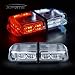 Xprite Gen 3 Red White 36 LED 18 Watts Roof Top Hign Intensity Law Enforcement Emergency Hazard Warning LED Mini Bar Strobe Light with Magnetic Base