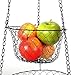 3-Tier Wire Fruit Hanging Basket,Kitchen Vegetable Storage Basket,Iron Wire(Black)
