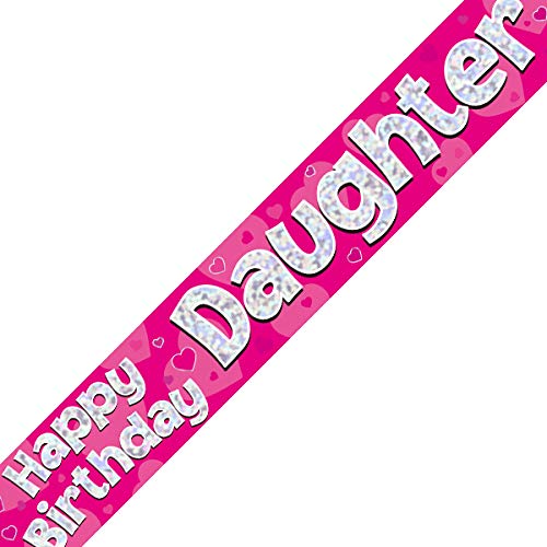 9ft Banner Happy Birthday Daughter Holographic