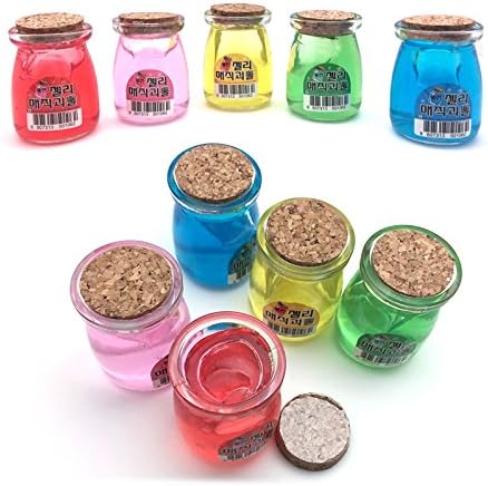 Glass Jar Jelly Monster Pudding Balloon Slime Toy with Cork Lid 1pc (Random 1pc)
