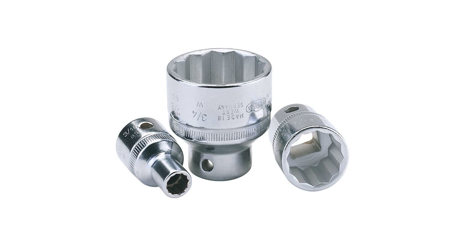 Elora 1/4" Whitworth Bi-Hex Socket 1/2" Drive, Blue — image 1