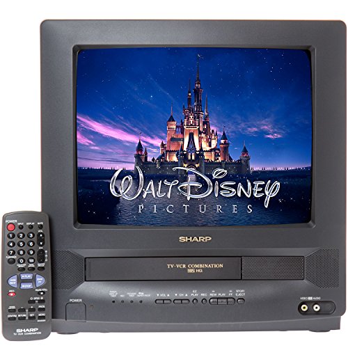 Sharp 13VTK100 13" TV/VCR Combo + 12 Disney VHS Movies in Dubai UAE