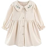 Mud Kingdom Girls Drees Peter Pan Collar Ruffle Lace Collared Long Sleeve Dress 2-8 Years