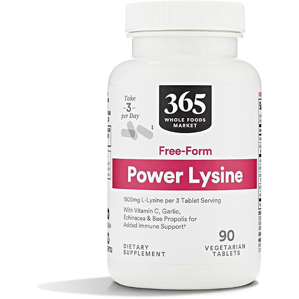 Whole Foods Market, L-Lysine Double Strength, 100 Ct 100 Count (Pack Of 1