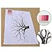 Fingerprints Tree, KOMIWOO Creative DIY Canvas Painting Signature Sign-in Guest Book for Wedding Birthday Party Baby Shower Graduation with 4pcs Ink Pads