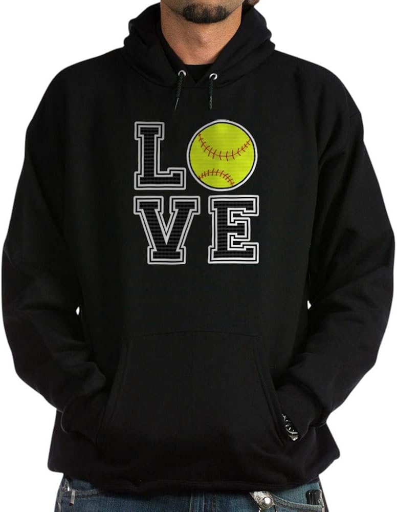 CafePress Love Softball Sweatshirt Clothing
