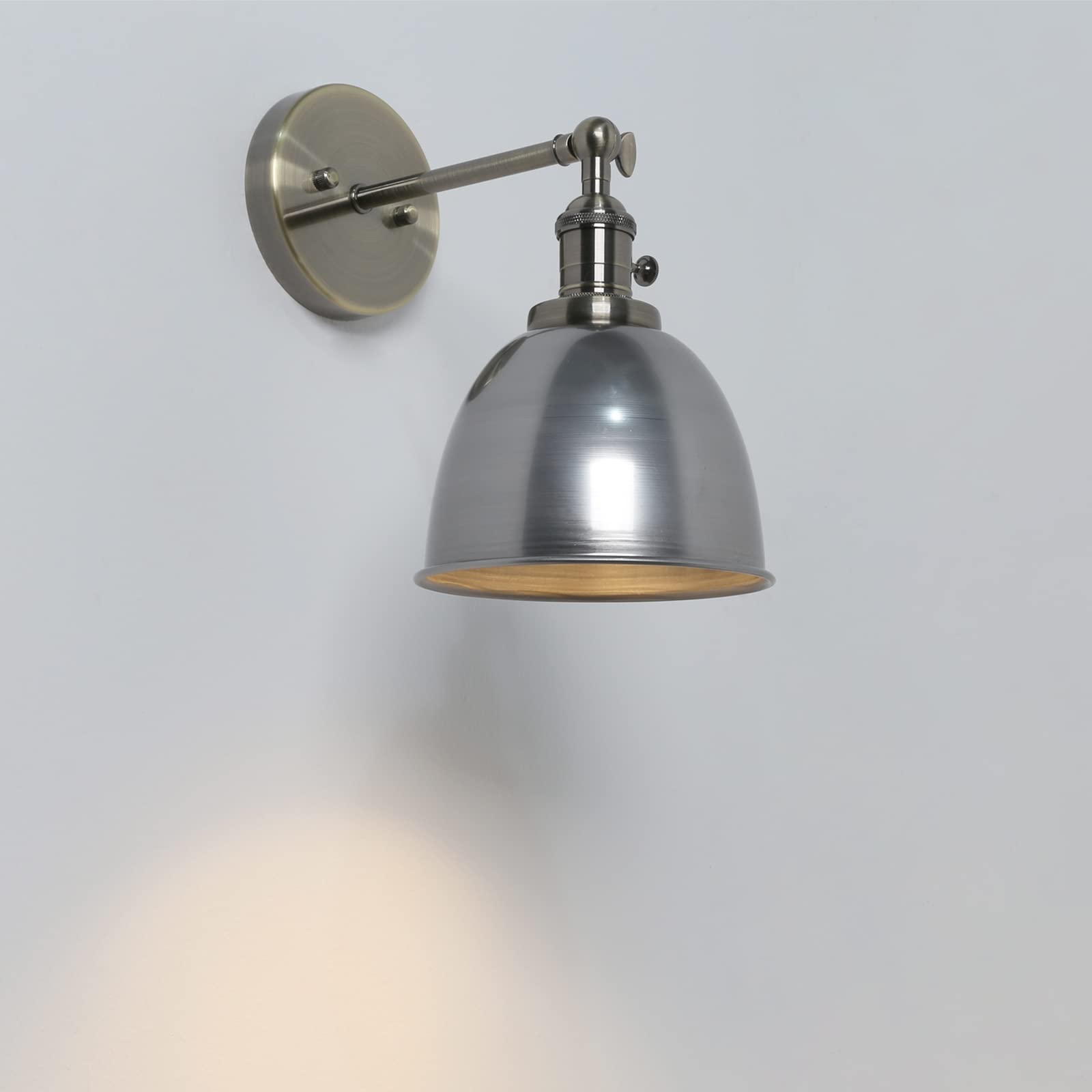 PathsOn Industrial Vintage Metal Light Shade Loft Bar Kitchen Sconce Wall Light Lamp Lighting Fixture E27 (Varnish)