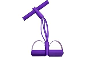 YQQKRCB Multifunctional Resistance Bands with Handles and Pedals, 4/6/8 Tubes, 300% Elasticity Latex Tension Rope for Full Body Workouts, Pilates Auxiliary Exercise Equipment