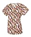 G Med Women's Mock Wrap Printed Scrub Fashion Sets XS-3XL Utility
