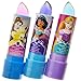 Townley Girl Disney Princess Sparkly Lipstick for Girls, 3 Pack with Carriage Storing Case, 4 CT