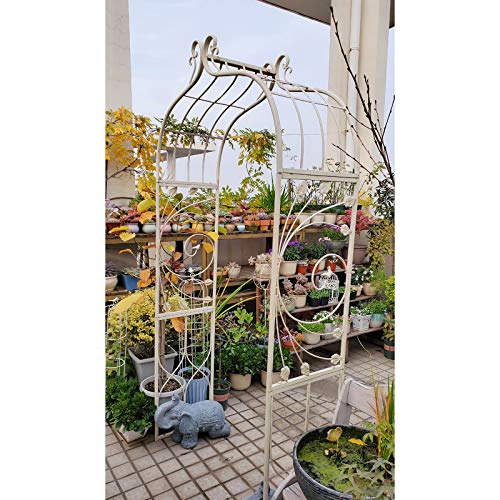 AAQQ Rosenbogen aus Metall, Blumen im Freien Gartenbogengitter, Robuste Gartenlaube aus Metall für Kletterpflanzen… – Bild 5