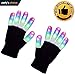 DGJWH AB-03 Led Gloves Flashing Finger Light Gloves 3 Colors 6 Modes for Halloween, Christmas, Novelty Light Up Toys