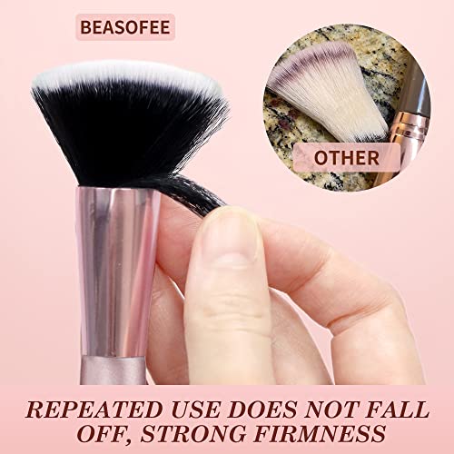 Makeup Brushes Dual-ended Foundation Brush Concealer Brush, Premium Rounded Taperd Flawless Brush Ideal for Liquid, Cream,Powder,Blending,Buffing