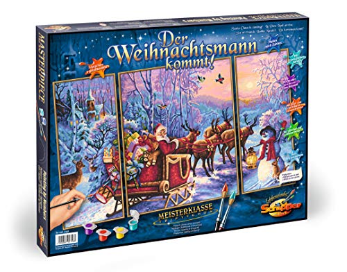 Schipper 609260758 Malen nach Zahlen - Der Weihnachtsmann kommt, 50 x 80 cm