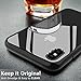 OCYCLONE iPhone Xs Max Case Clear, Slim Tempered Glass Back TPU Bumper Protective Case Cover for iPhone Xs Max-Black