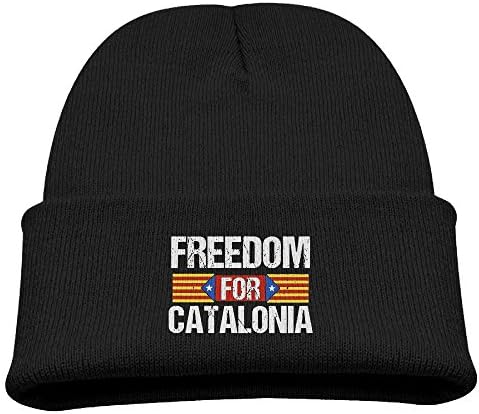 Unisex Children Adjustable Beanie Hat Slouchy Watch Cap For Freedom For Catalonia