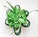 Coolr Fascinator Hair Clip Cocktail Headwear Flower Bridal Headpieces (Green)