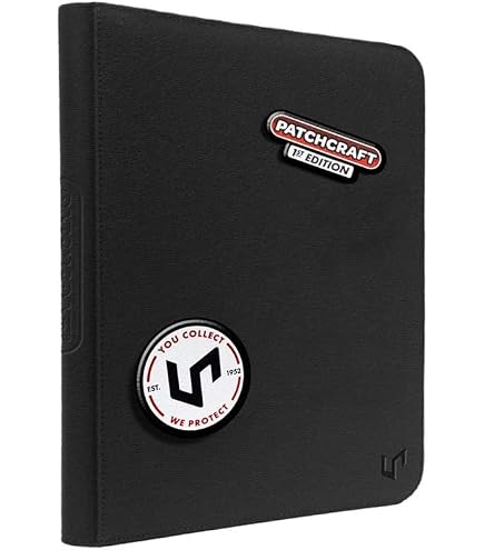 Amazon.com: Ultra Pro Patchcraft Zippered 9-Pocket Pro-Binder, Black