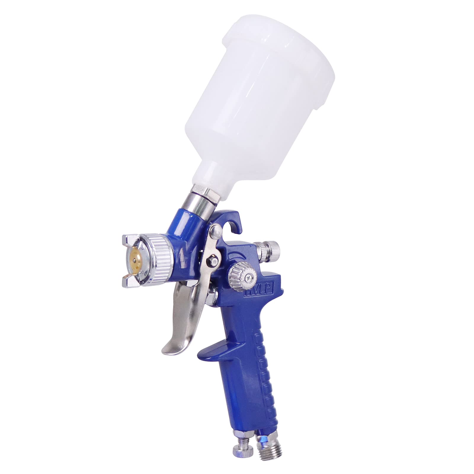 Mini Spray Gun, Air Spray Gun 125CC Cup Paint Sprayer, 0.8mm/1.0mm Spray Paint Nozzle for Auto Parts, Furniture, Fences, Ideal Tool (0.8mm)