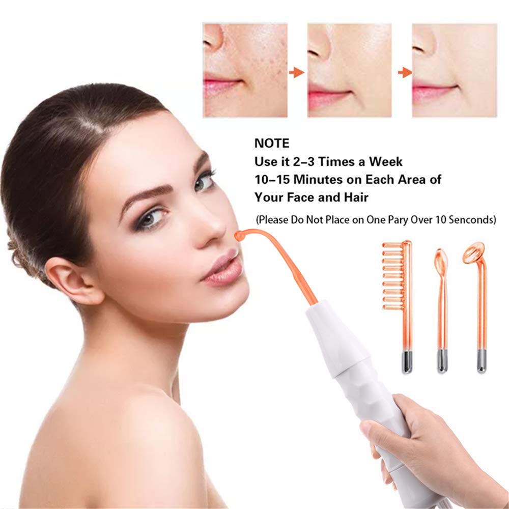 High Frequency Machine, Yofuly Portable Handheld High Frequency Skin Therapy Machine for Face/Eyes/Body Care: Beauty
