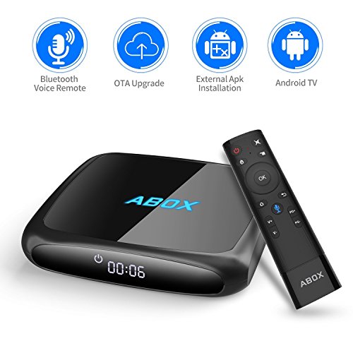GooBang Doo 2018 Model ABOX A4 Android 7.1 TV Box Voice Remote Ultra 4K HD Smart TV Box 2GB RAM 16GB ROM Bluetooth 4.0 S905W Quad Core A53 Processor 64 Bits