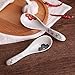 Longpro Ceramics Soup Spoons set Hand Painted Flower Glaze Porcelain Chinese Japanese Asian Rice Spoons Appetizer Tableware Meal Partner of Food Safe Non toxic Lead free spoons, Grey color