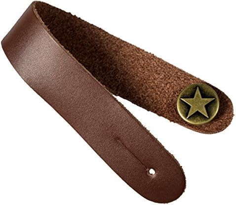 Acoustic Guitar Strap Button - Assorted Colors (Brown with Gold Button) - by Cavalry Straps