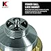KEENEY K1439WH Deep Thread Cast Brass Kitchen Sink Strainer, 3.5-Inch Opening, White