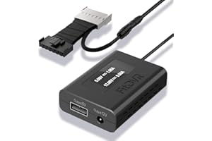 FitDVR Dash Camera Power Adapter (7-Pin) for Nissan, Ford, Mitsubishi, Toyota, Subaru, Connects to Rearview Mirror, LED Display, Built-in USB Power Source, 5V 12V Output, D3-032