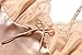 BellisMira Women's Satin Chemise Nightgowns, Sexy Sleepwear V Neck Spaghetti Strap Silk Lace Nightdress Champagne Gold, L