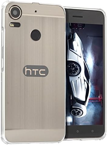 HTC Desire 10 Pro Case, Ranyi [Brushed Metal Series] Luxury Aluminum Metal Bumper Frame Detachable + Smooth Brushed Hard Back Cover [Slim Fit & Thin] Case for HTC Desire 10 Pro (silver)