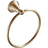 Leyden Towel Ring Antique Brass Hand Towel Holder Bathroom Accessories Brushed Shower Towel Hanger Round Wall Mounted