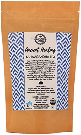 Ancient Healing Collection- Ashwagandha tea, Directly sourced from India, Natural Detox, Ayurvedic tea, Body Balance tea, Ashwagandha or Super root, 20 count Pyramid teabags