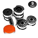 Eventronic Line String Trimmer Replacement Spool, 30ft 0.065" Autofeed Replacement Spools Compatible with Black+Decker String Trimmers (8-Line Spool + 1 Cap+1 Spring)