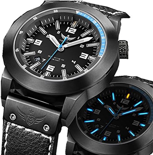 Men Military Watch Glow Tritium Light Super luminous WR100M Quartz Tritium Wristwatch