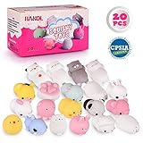 HAKOL Premium Cute Squishy Toy Set - Mini Animal Kawaii Squishies For Children & Adults - CPSIA Certified, Great Stress & Anxiety Relief Benefits - Great Gift Idea! - 20 pcs