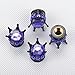 OTOSTAR Pure Handmade Bling Bling Rhinestones Tire Valve Stem Caps 4 Pack (Black/Dark Purple)