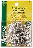 Dritz 3004 Extra-Fine Glass Head Pins, 1-3/8-Inch (250-Count)