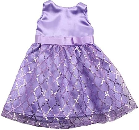 Amazon Dora Brsファッション 18インチアメリカドール人形用 ノースリーブドレス スカート ワンピース 衣装 4カラー選択 青 紫 コスプレ 仮装 通販